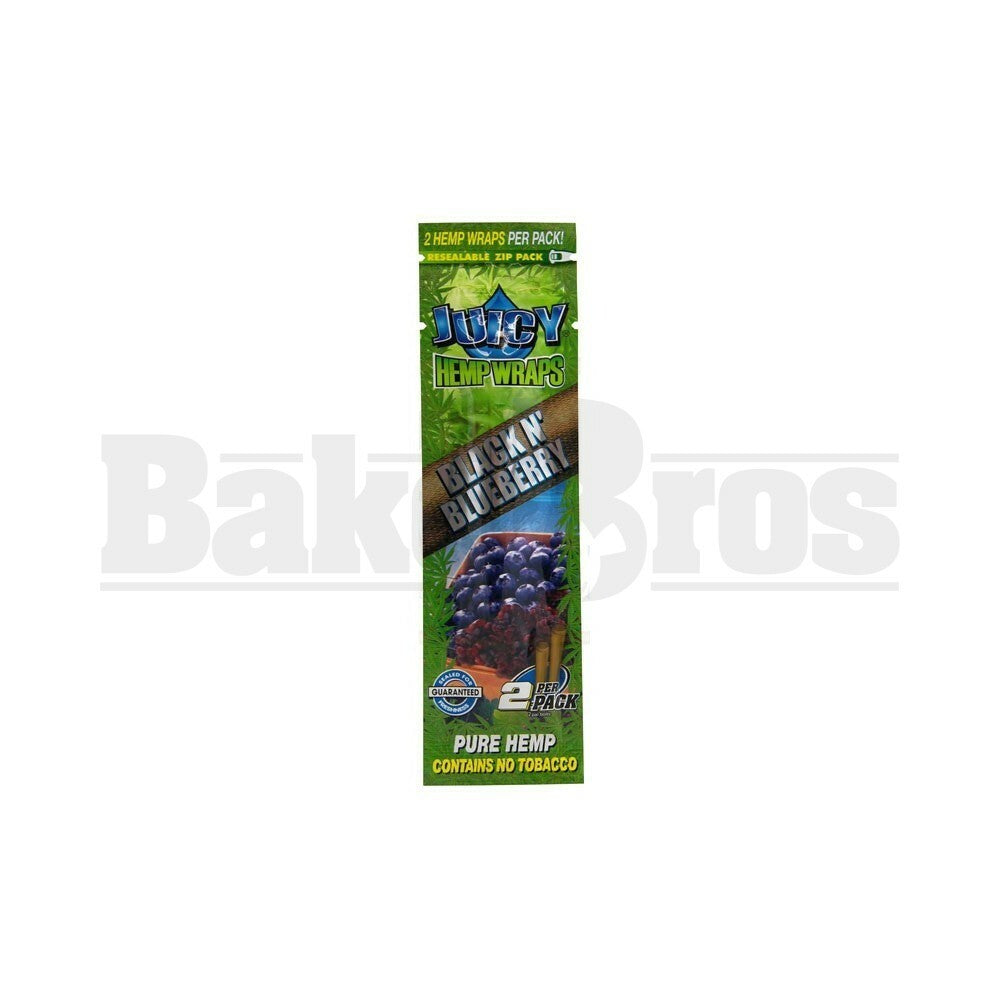 JUICY JAY'S HEMP WRAPS 2 DOUBLE WRAPS BLACK N' BLUEBERRY Pack of 1