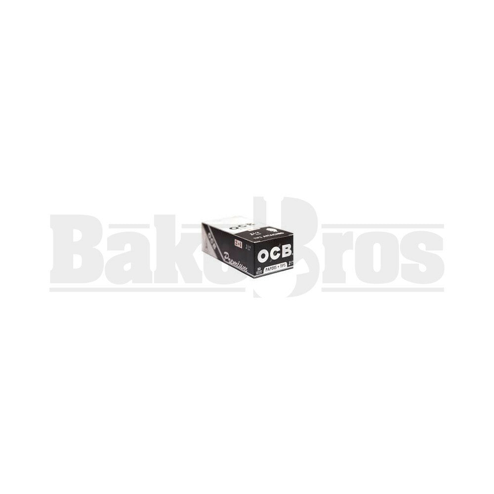 OCB PREMIUM ROLLING PAPERS W/ TIPS 1 1/4 50 LEAVES UNFLAVORED Pack of 24