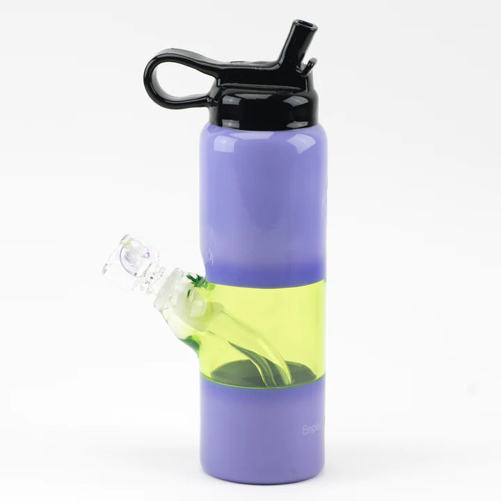 Empire Glassworks Mini Rig - Large - Purple & Green Water Bottle