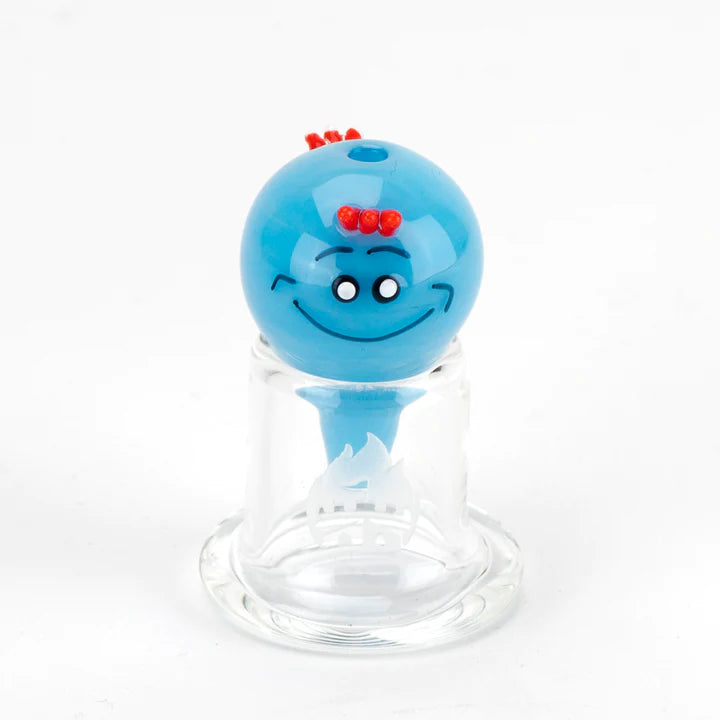 Empire Glassworks Bubble Cap Blue Twins