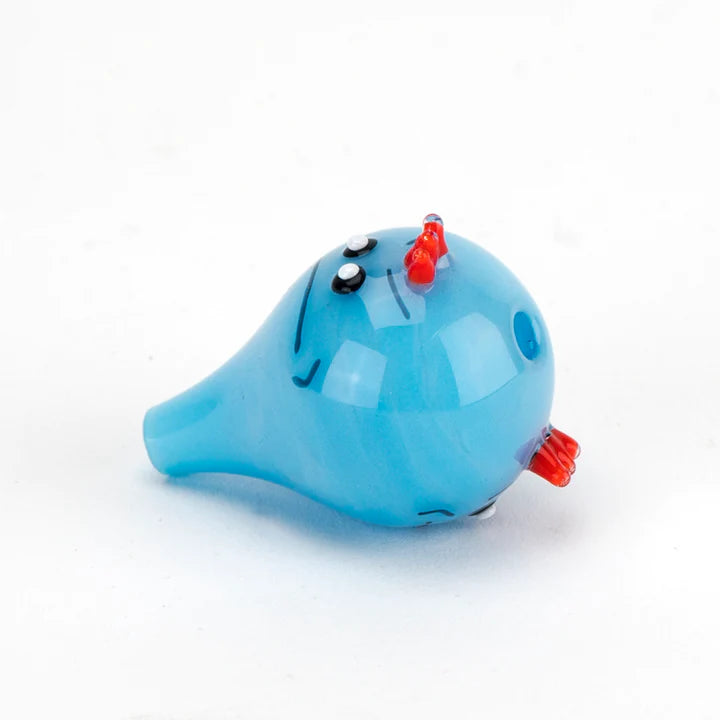 Empire Glassworks Bubble Cap Blue Twins