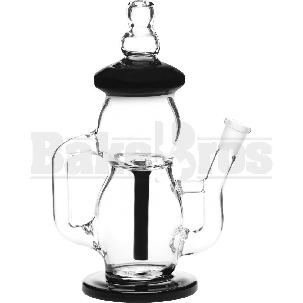 WP DIFFUSED PERC & INLINE RECYCLER BABY BOTTLE 8" BLACK FEMALE 14MM