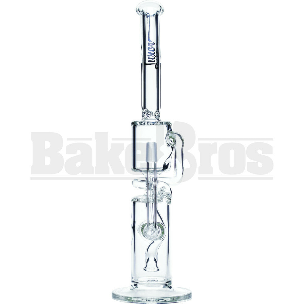 LUXOR WP 2 CANISTER RECYCLER INLINE PERC 14" CLEAR MALE 14MM