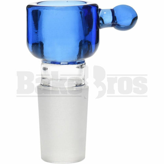 CYLINDER THICK WALL W/BULB HANDLE ASTERIK SCREEN TRANSPARENT BLUE 18MM
