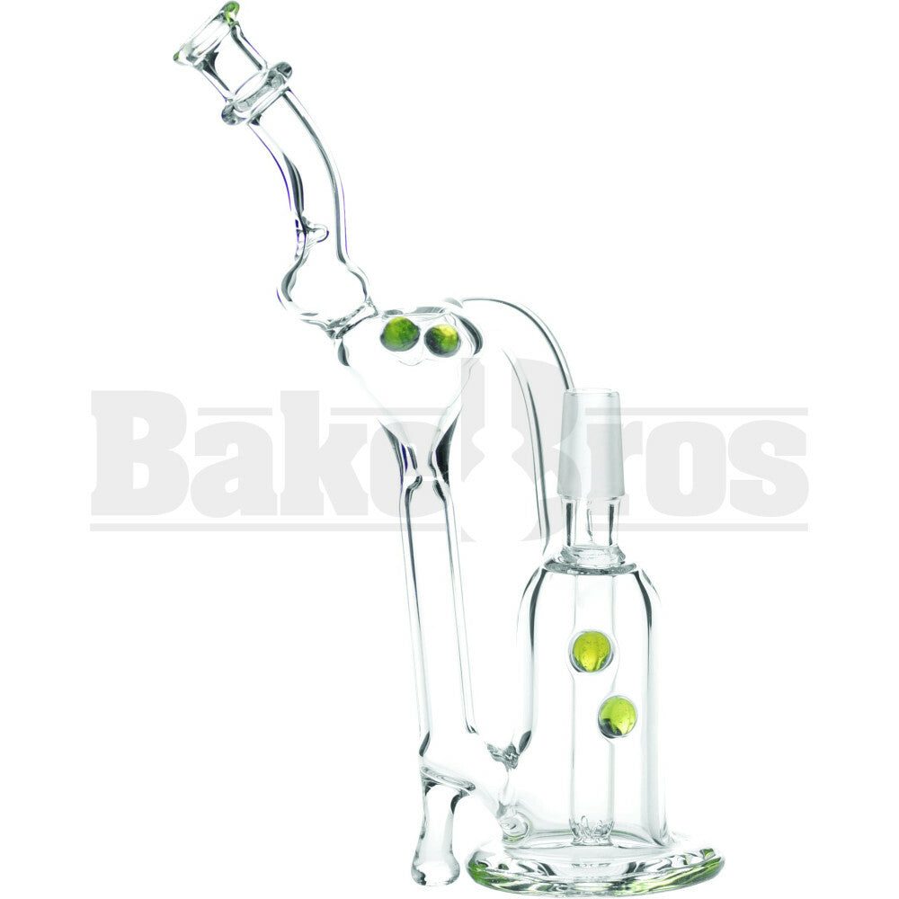 WP HIGH HEAL RECYCLER W/ DIFFUSED PERC 7" SLIME GREEN MALE 14MM