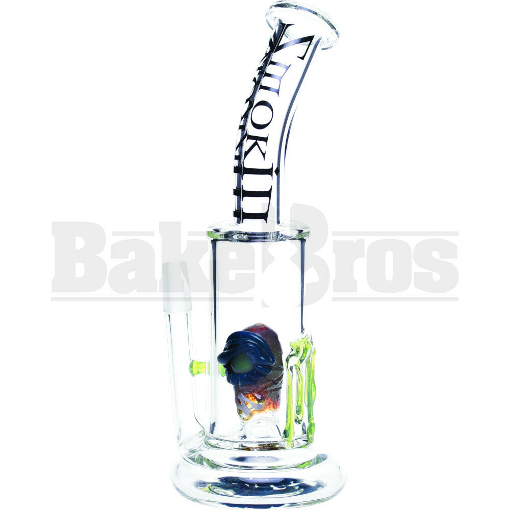 SMOKIN MIRRORZ WP ZOMBIE PERC VAPOR RIG WITH SLIME DRIPS 8" CLEAR MALE 14MM