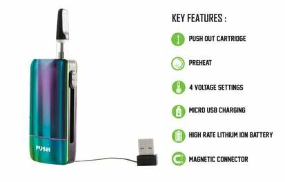 Exxus Push Cartridge Vaporizer