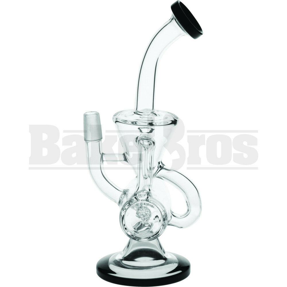 WP 2 ARM FUNNEL RECYCLER WITH HAMMER PERC 8" BLACK MALE 14MM