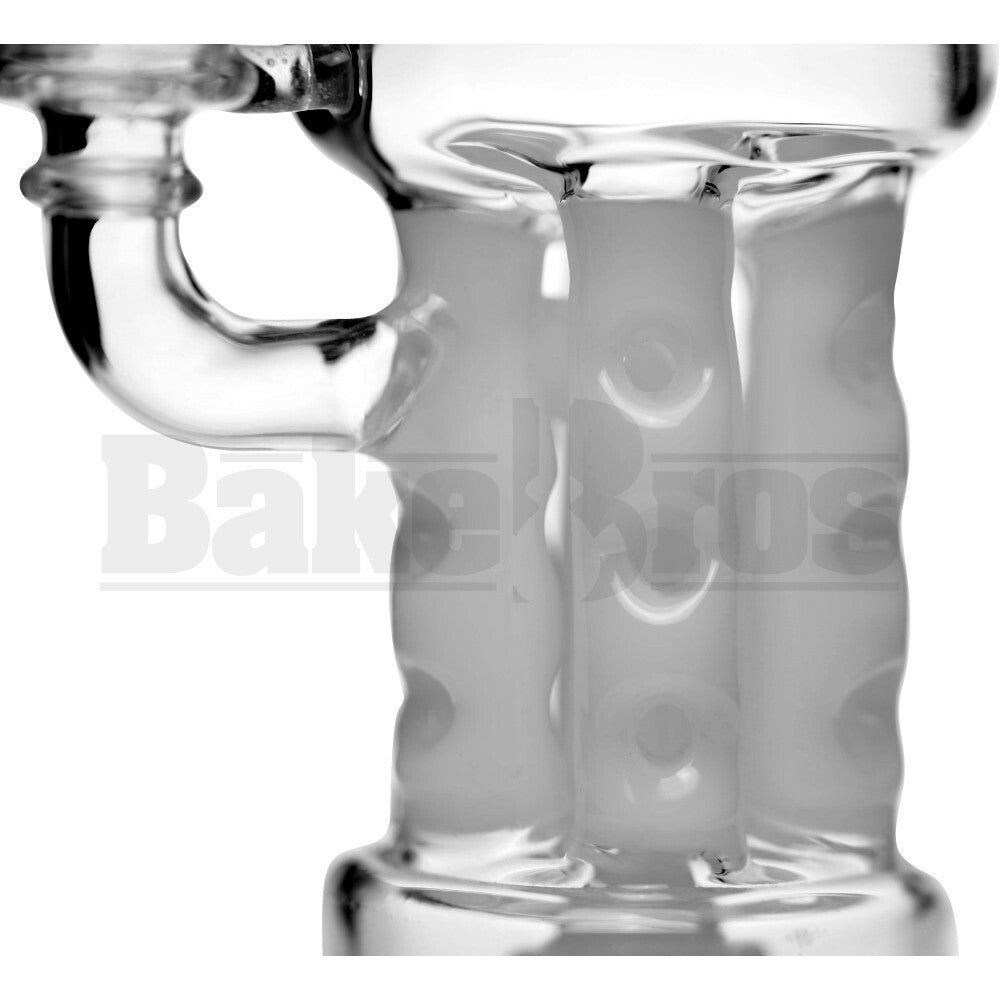 WP BENT NECK SWISS HEXACANNON W/ MATRIX PERC 11" IVORY WHITE FEMALE 14MM