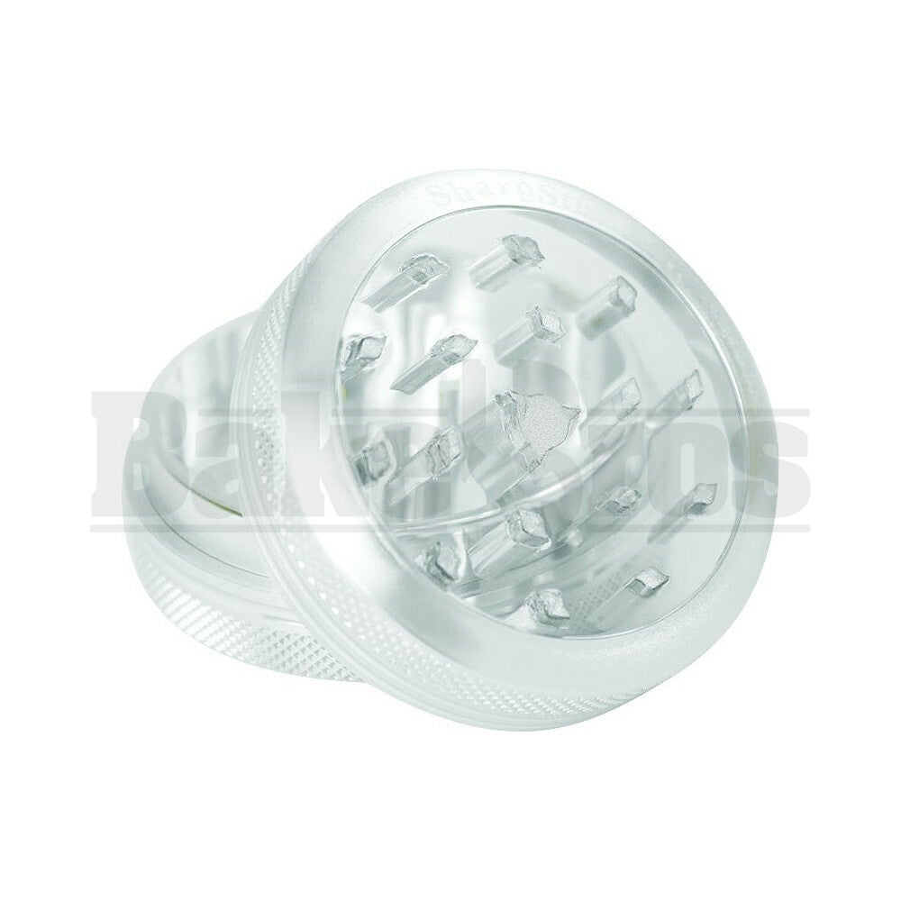 SHARPSTONE CLEAR TOP GRINDER 2 PIECE 2.2" SILVER Pack of 1