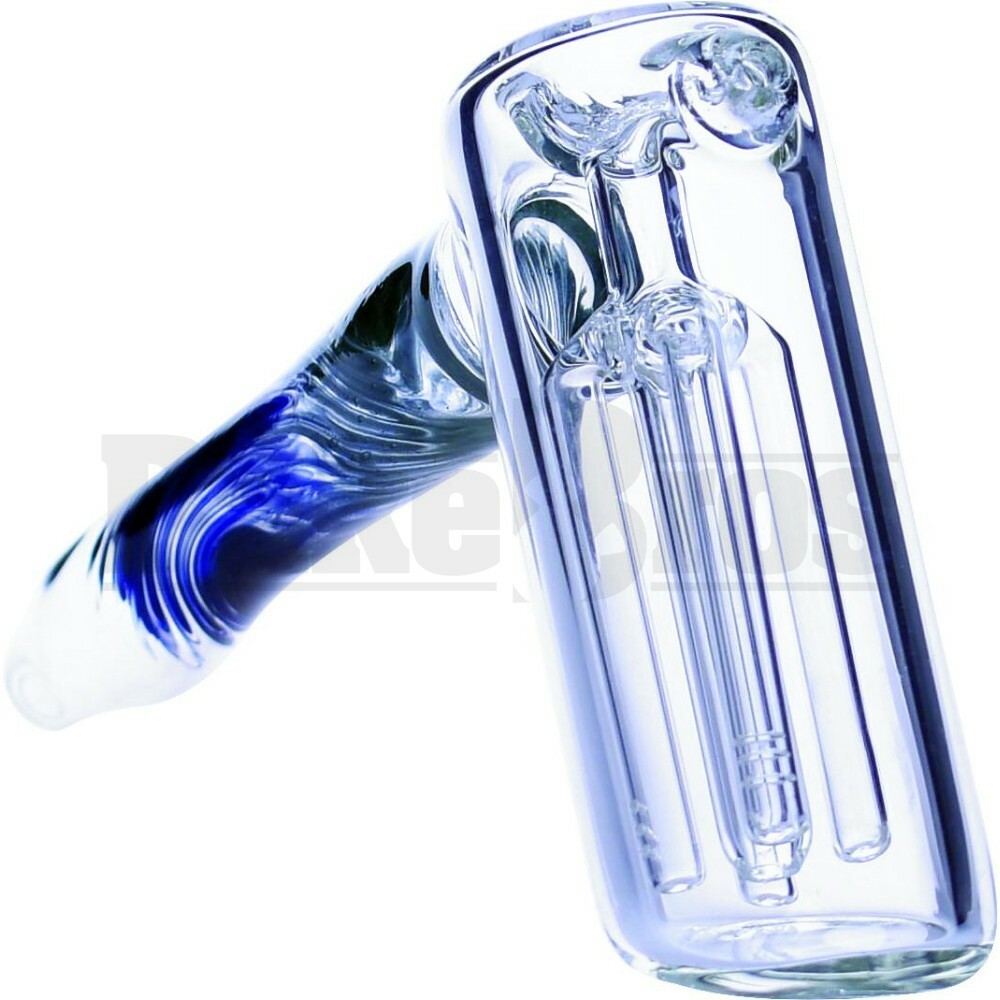 BUBBLER HAND PIPE 4 ARM PERC HAMMER STYLE 5" ASSORTED COLORS