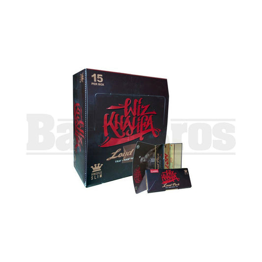 RAW WIZ KHALIFA LOUD PACK ROLLING PAPERS TRAY TIP SLIM KING SIZE UNFLAVORED Pack of 15