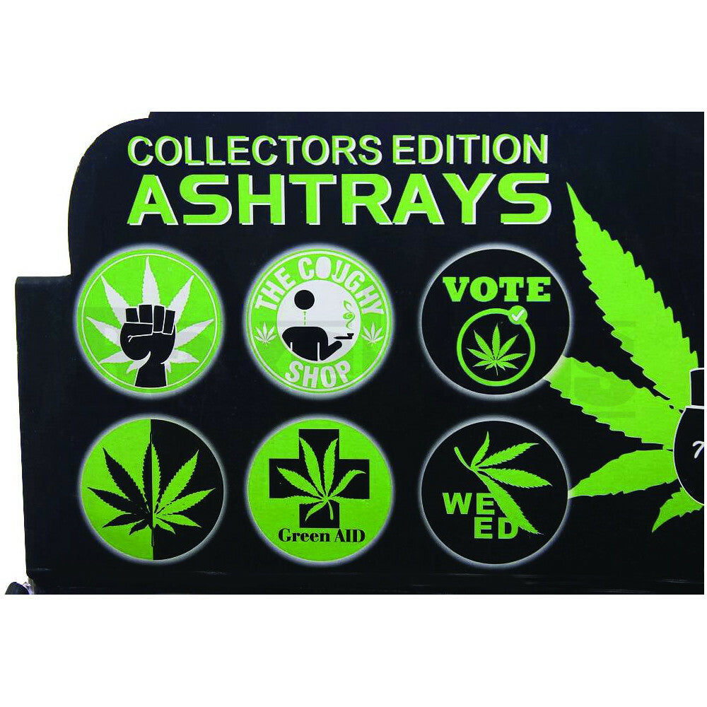 ASHTRAY GLASS PREMIUM DESIGN 3" ASSORTED DESIGN
