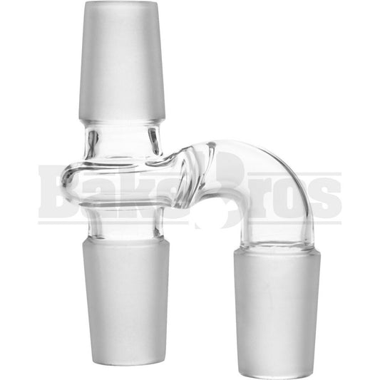 MALE TO MALE / MALE RECLAIM ADAPTER 180* CLEAR MALE 18MM 18MM MALE / 18MM MALE