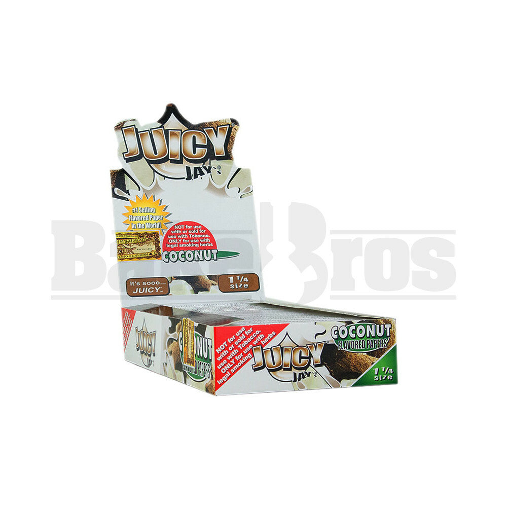 JUICY JAY'S FLAVORED PAPERS 32 LEAVES 1 1/4 COCONUT Pack of 24