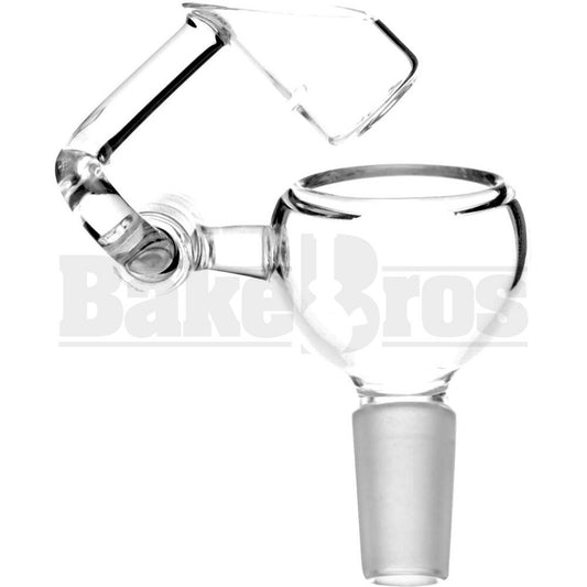 MALE HONEYBUCKET SWIVEL QUARTZ GLASS DOMELESS CLEAR 14MM