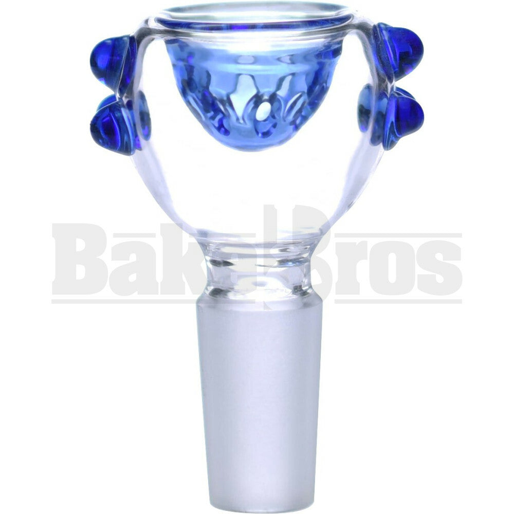 BOWL SPHERE HEAD GRIP DOTS FULL MELT BLUE 14MM