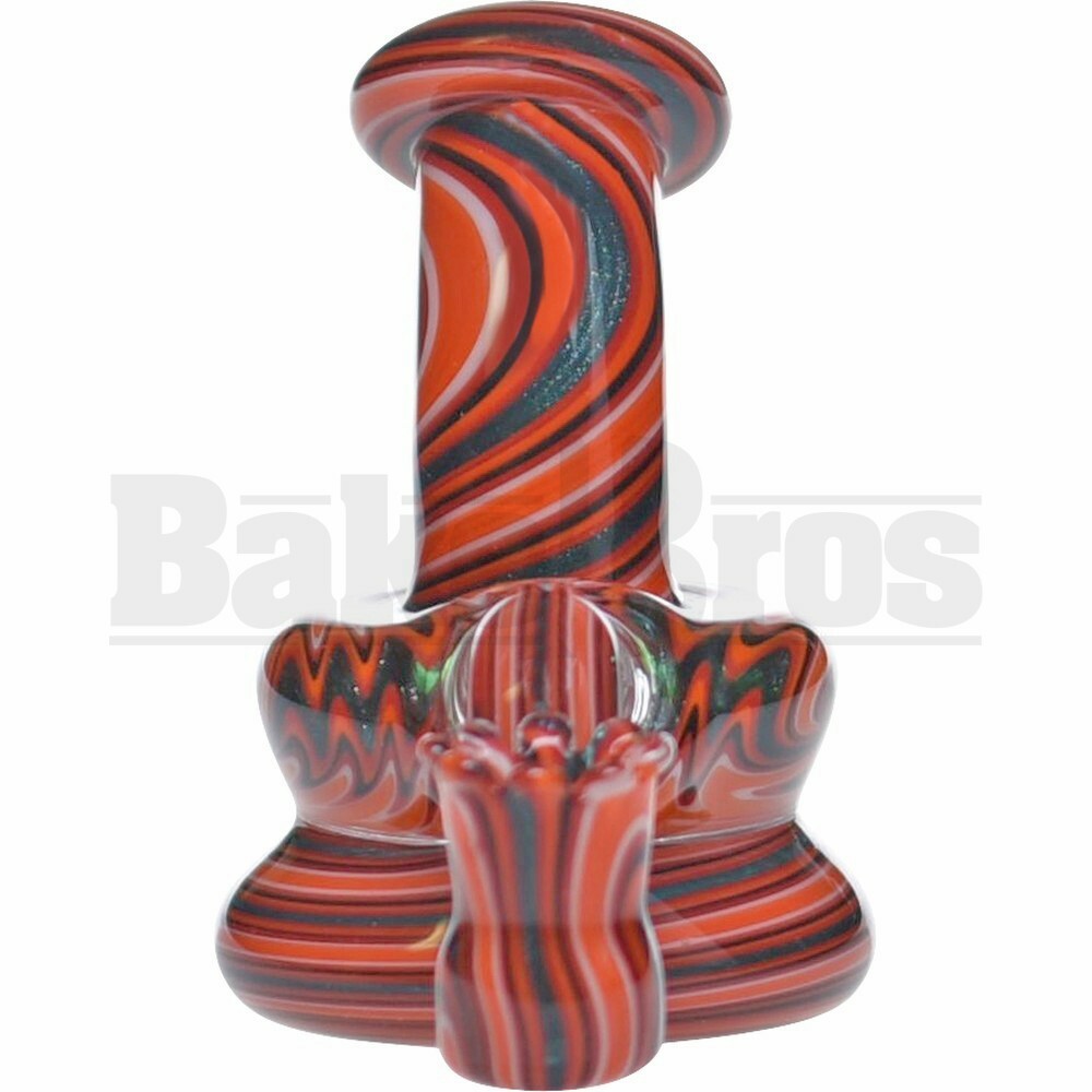 PHAT ASS GLASS WP MICRO TURTLE NECK 3" WIG WAG W/ OPAL ORANGE DICHRO FEMALE 10MM