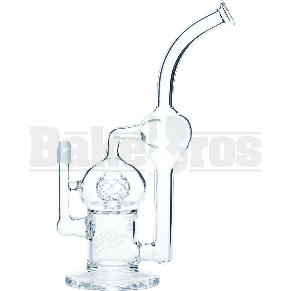 JM FLOW WP TORNADO RECYCLER RIG BEACH BALL PERC 10" CLEAR MALE 14MM