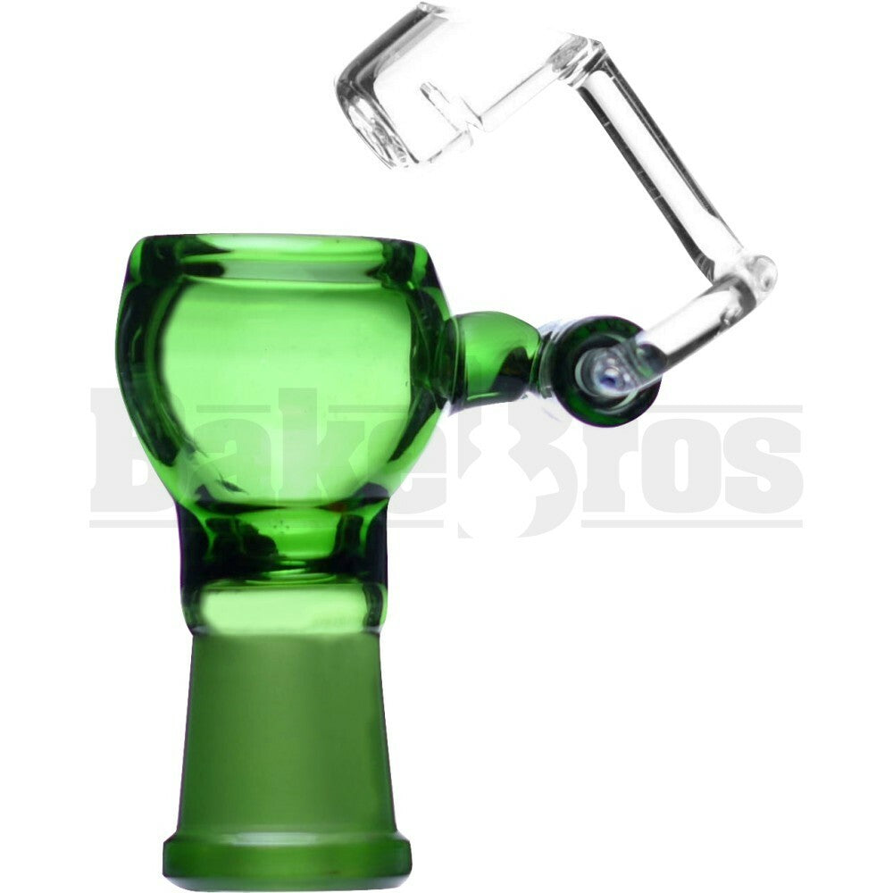 FEMALE HONEYBUCKET SWIVEL ARM QUARTZ GLASS GREEN 18MM