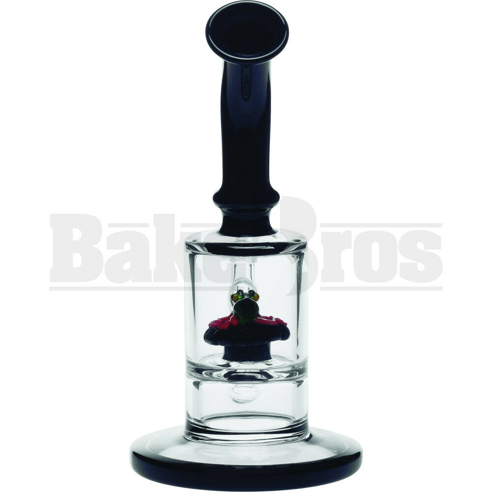 WP TRUMPET MOUTH MUSHROOM DIFFUSER W/ FROG 8" BLACK MALE 14MM