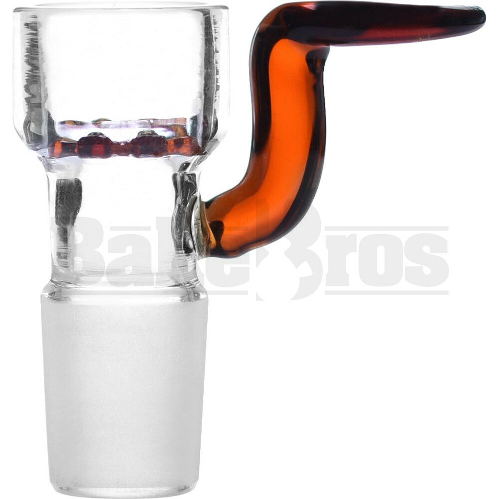 BOWL SLIDER ASTERIK GLASS SCREEN WITH FLAT HANDLE AMBER 18MM