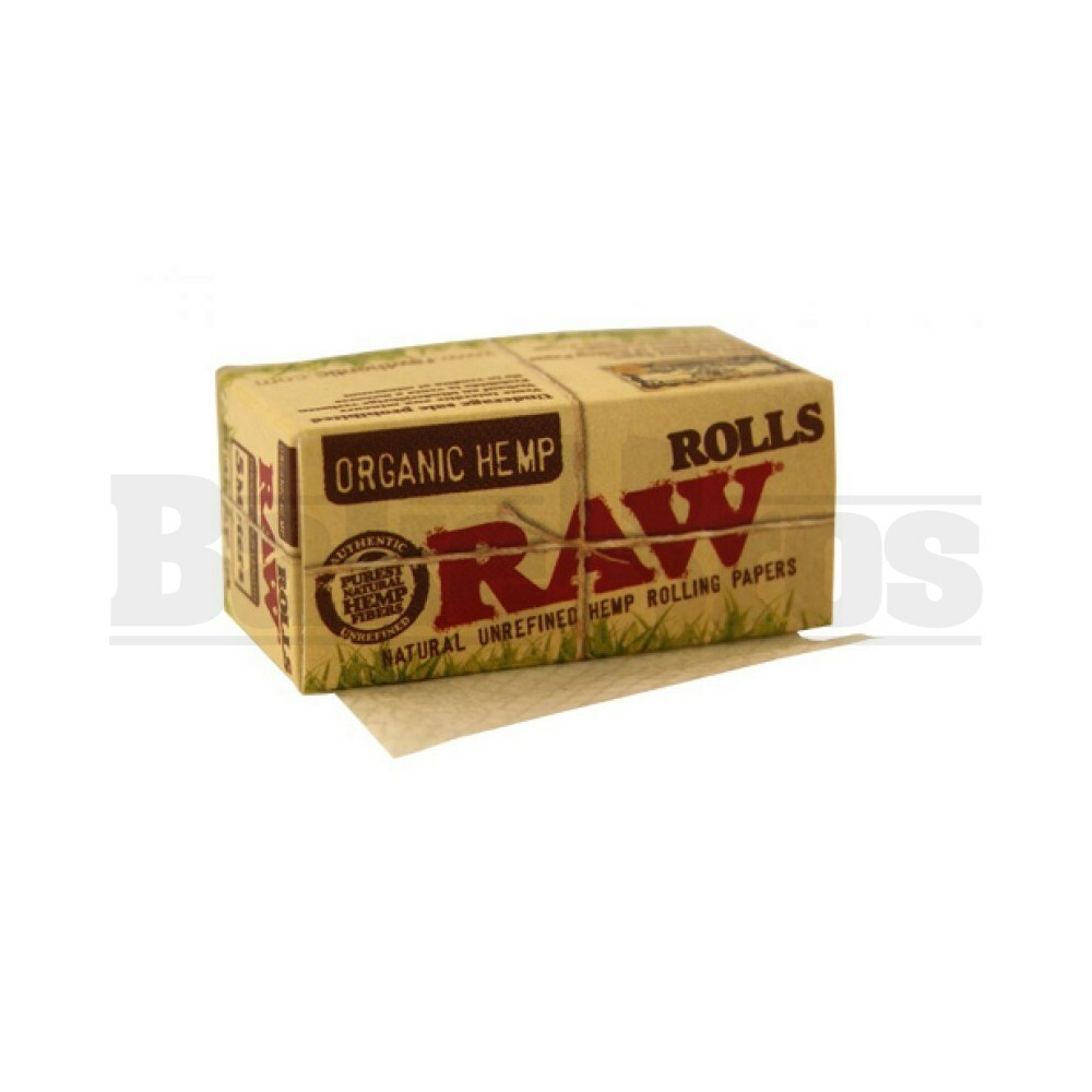 RAW ROLLING PAPERS ROLLS ORGANIC HEMP 5 METER ROLLS UNFLAVORED Pack of 6