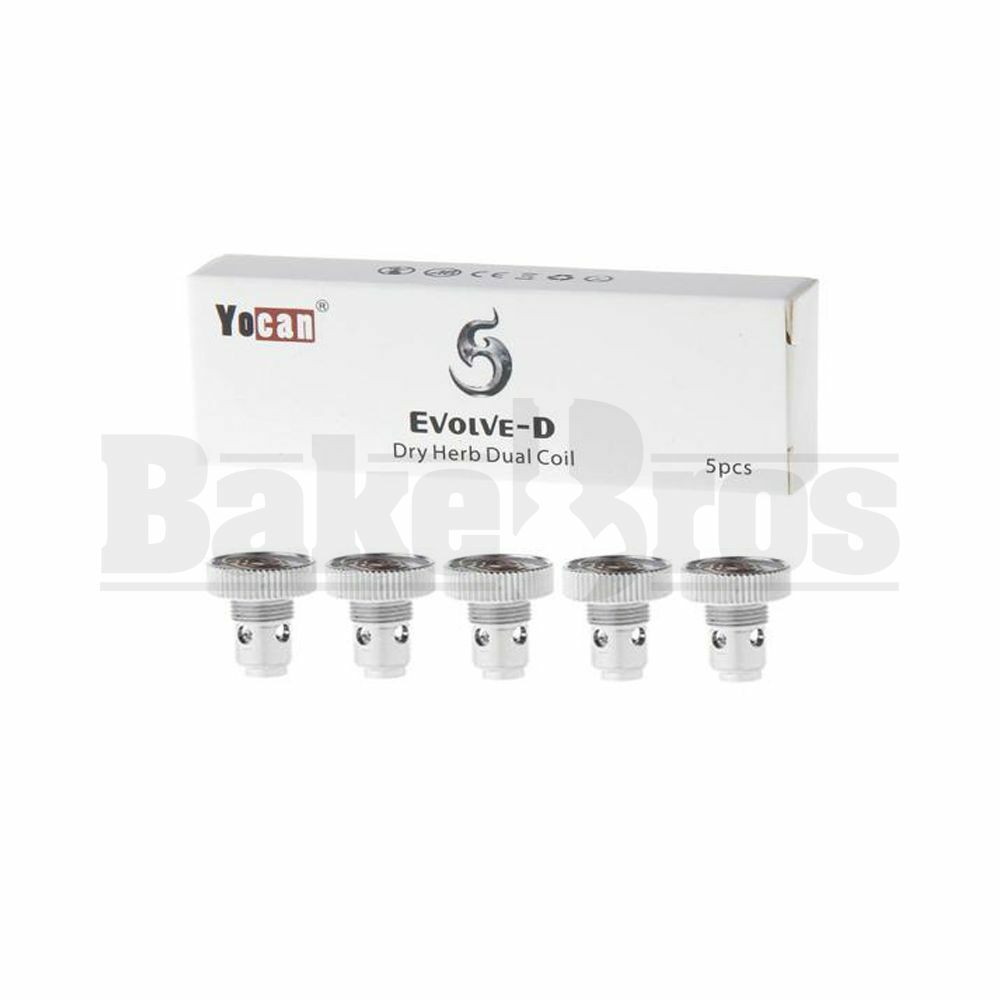 YOCAN EVOLVE- D DRY HERB DUAL COIL PACK OF 5 SILVER