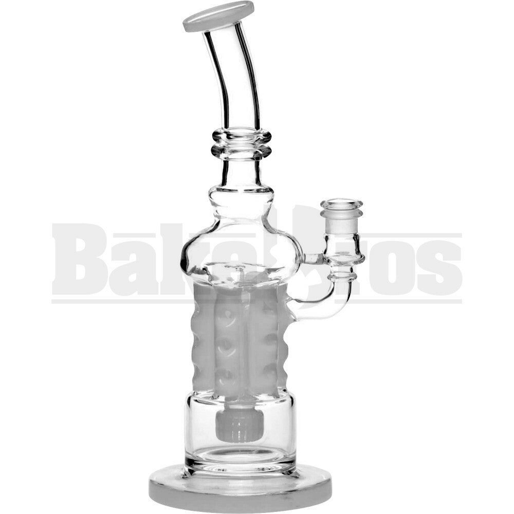 WP BENT NECK SWISS HEXACANNON W/ MATRIX PERC 11" IVORY WHITE FEMALE 14MM