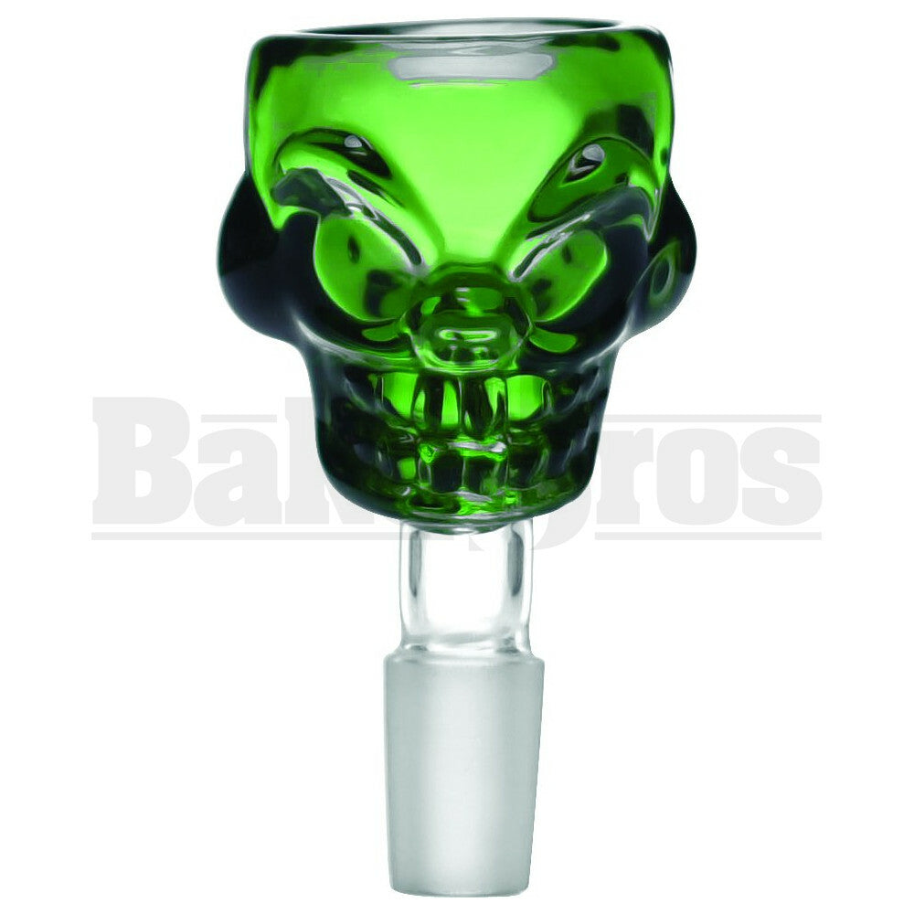 BOWL SKULL FACE GREEN 14MM