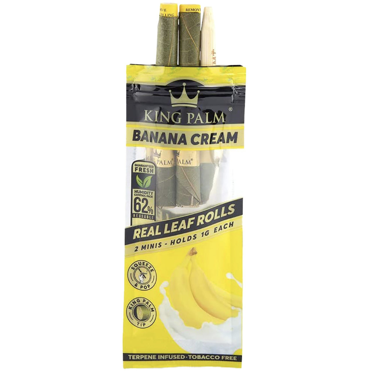 King Palm Wraps Mini 2 per Pack Banana Cream Pack of 1