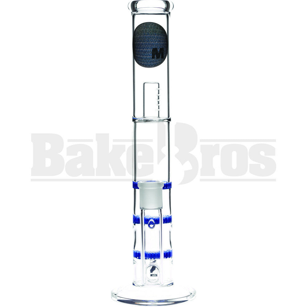 MAVERICK WP 3X HONEYCOMB PERC STEMLESS STRAIGHT 12" BLUE FEMALE 18MM