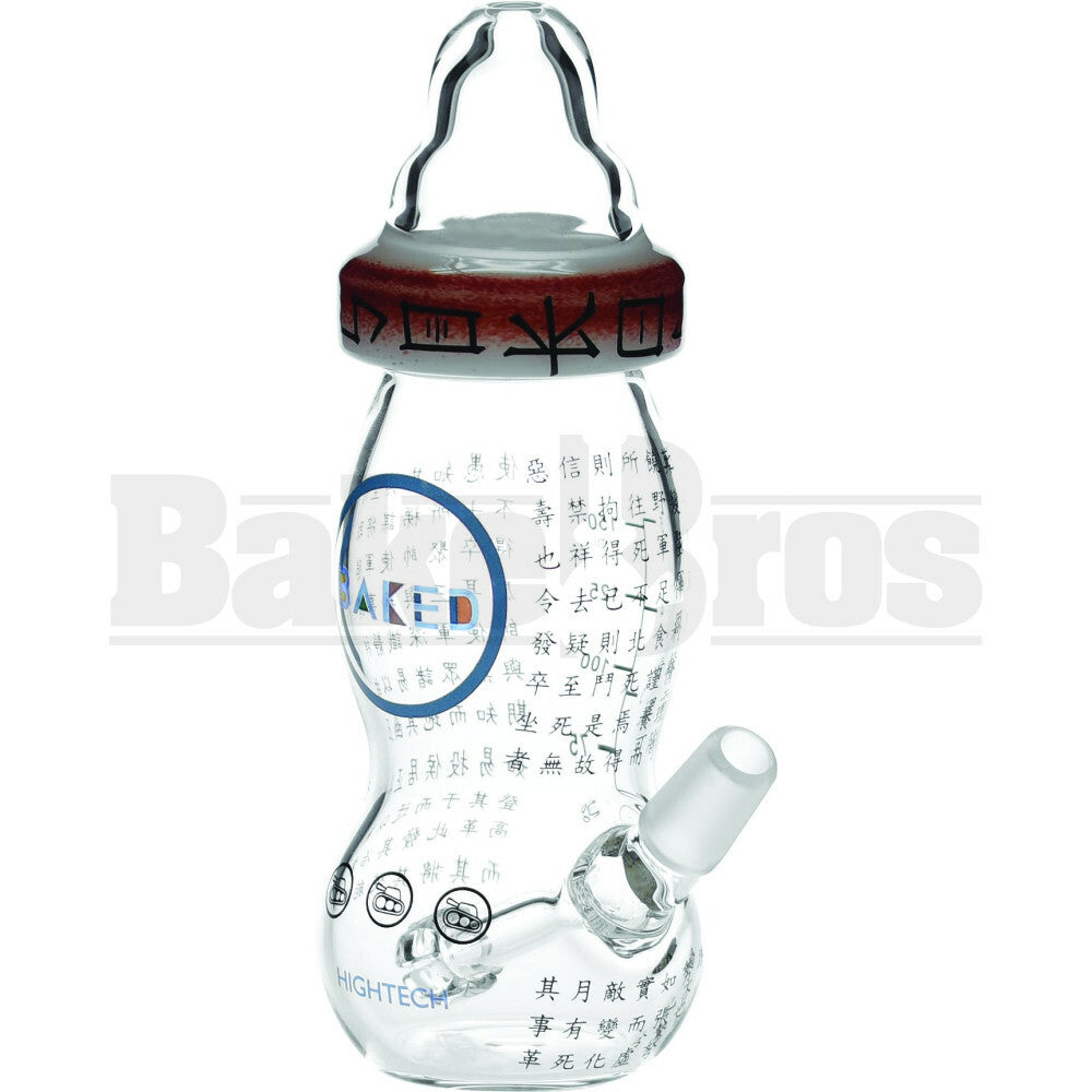 HIGH TECH WP FIXED DOWNSTEM PERC BABY BOTTLE SOKOL COLLAB 7" CLEAR MALE 14MM