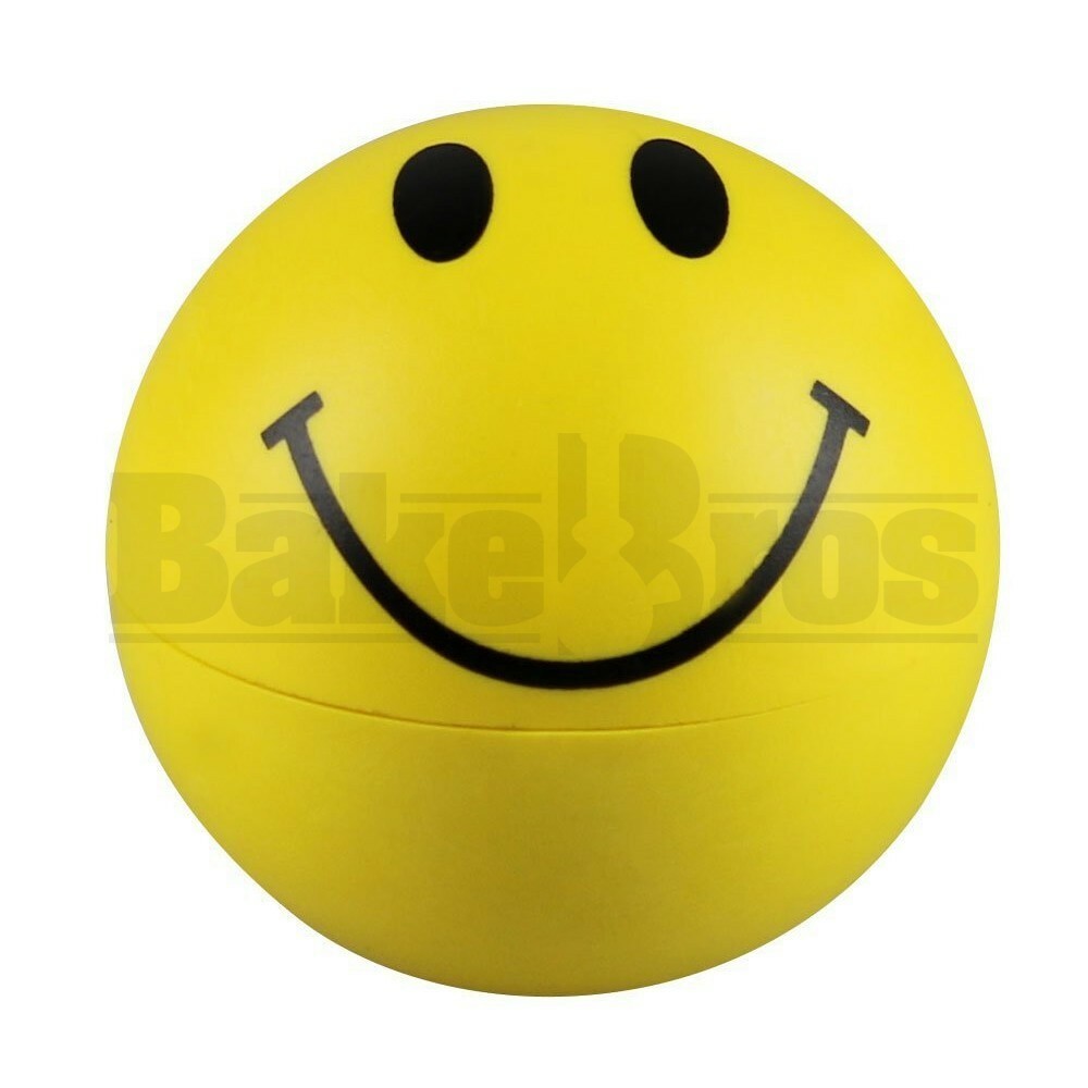 HERB GRINDER 2 PIECE 2.2" SMILEY FACE Pack of 1
