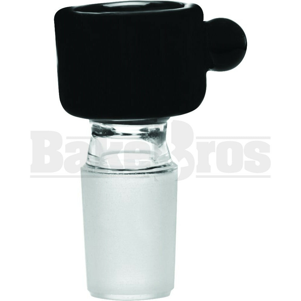 BOWL CYLINDER THICK WALL W/ BULB HANDLE BLACK 18MM