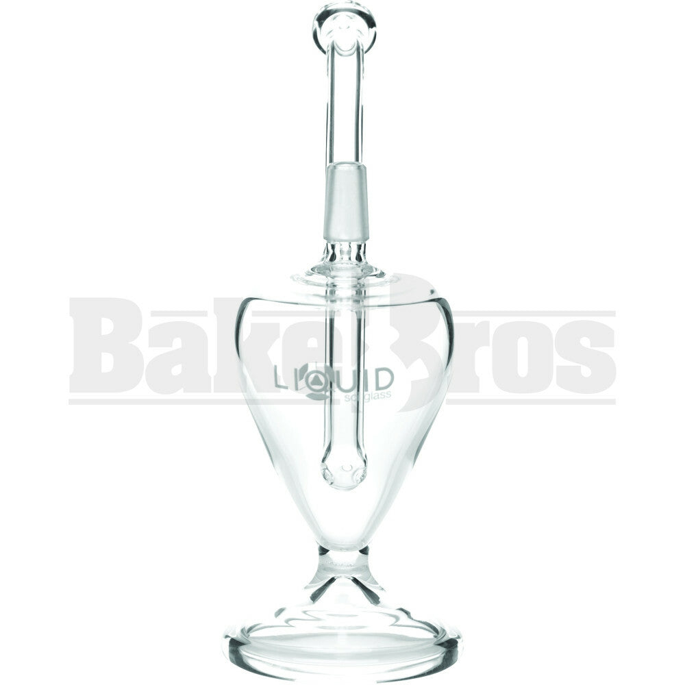 LIQUID GLASS WP EGG VAPOR RIG BUBBLER 9" CLEAR MALE 14MM