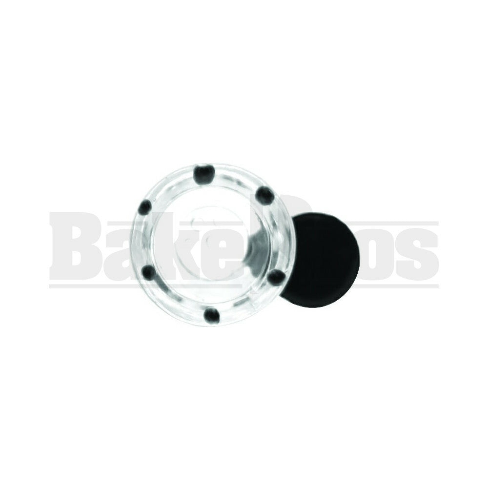BOWL FUNNEL GLASS DOTS FLAT HANDLE BLACK 14MM