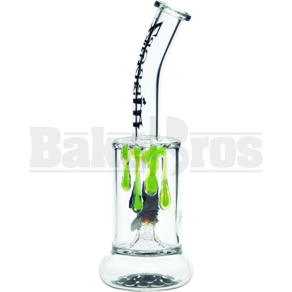 SMOKIN MIRRORZ WP MONSTER PERC SNAGGLE TEETH DRIPS 11" SLIME GREEN MALE 14MM