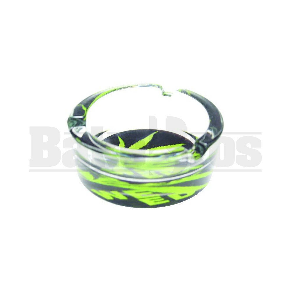 ASHTRAY GLASS PREMIUM DESIGN 3" ASSORTED DESIGN