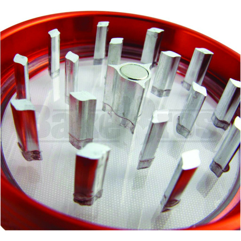 SHARPSTONE CLEAR TOP GRINDER 4 PIECE 2.2" RED Pack of 1