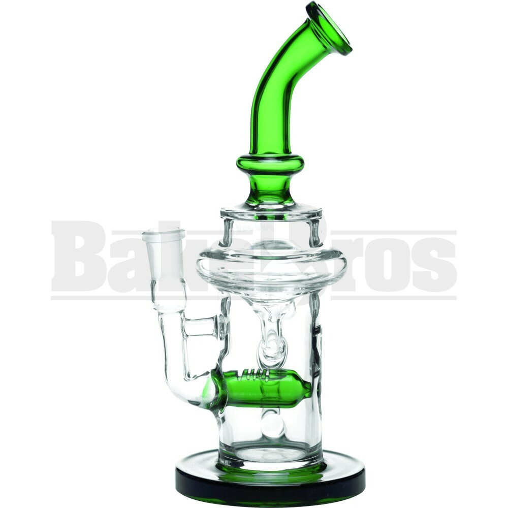 MAVERICK WP UFO SAUCER KLEIN RECYCLER W/ INLINE PERC 9" GREEN FEMALE 14MM