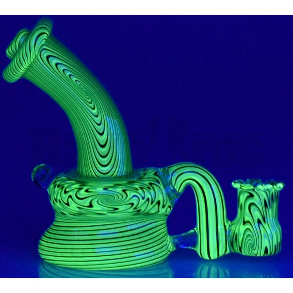PHAT ASS GLASS WP MICRO TURTLE NECK 3" WIG WAG W/ OPAL ILLUMINATI FEMALE 10MM