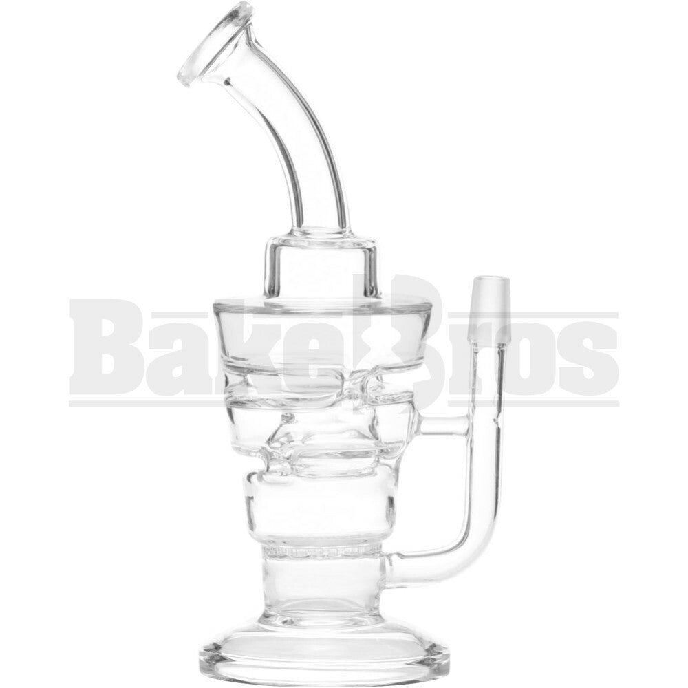 WP SUNDAE CUP STACK OIL RIG W/ HONEYCOMB PERC 9" CLEAR MALE 14MM