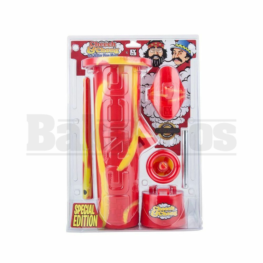 EYCE 2.0 REUSABLE WATER PIPE MOLD SPECIAL EDITION CHEECH & CHONG RED YELLOW FEMALE JOINTLESS