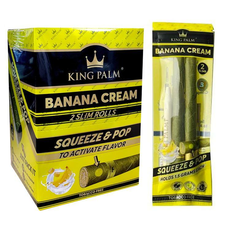 King Palm Wraps Slim 2 per Pack Banana Cream Pack of 20