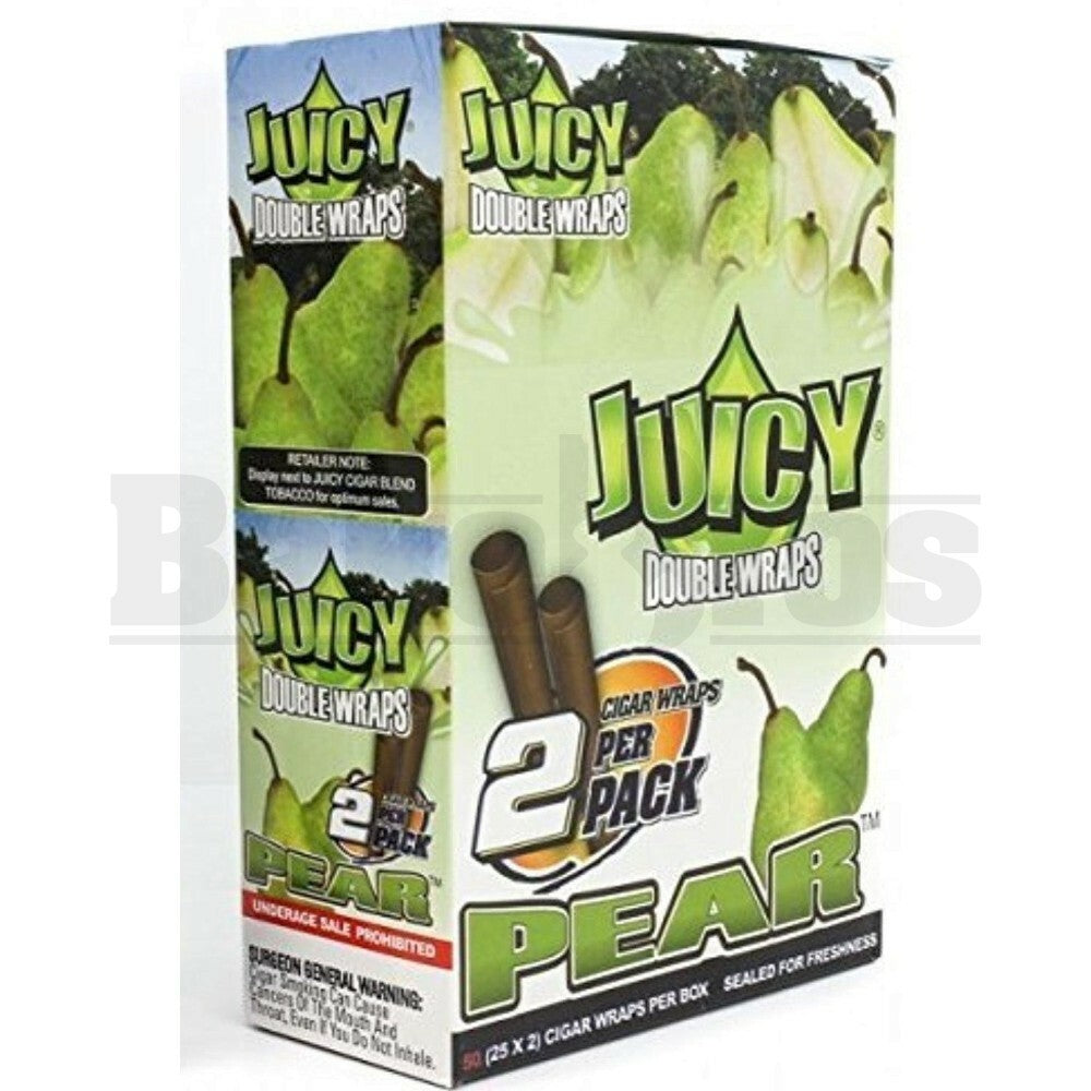 JUICY JAY'S DOUBLE 2 WRAPS PEAR Pack of 25
