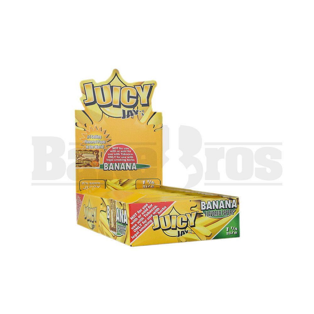 JUICY JAY'S FLAVORED PAPERS 32 LEAVES 1 1/4 BANANA Pack of 24