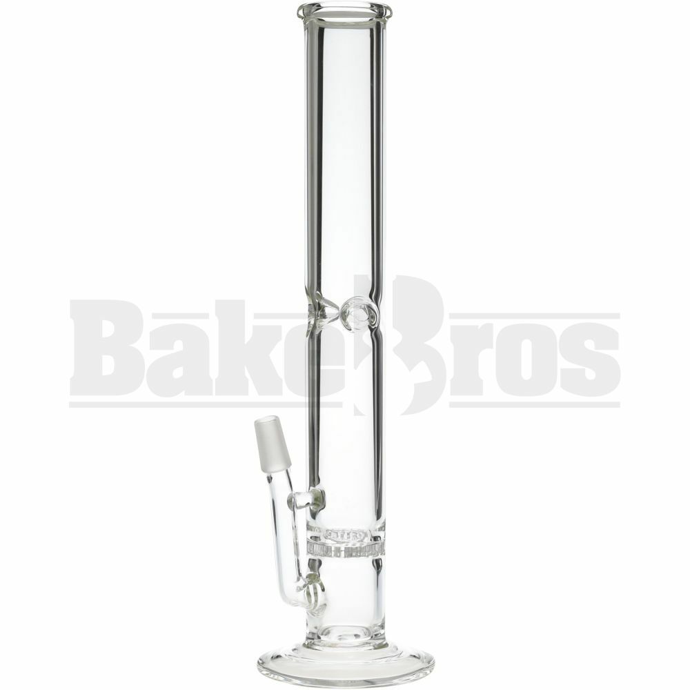 WP STRAIGHT TUBE 38MM DIAM W/ HONEYCOMB DISK PERC 12" CLEAR MALE 14MM