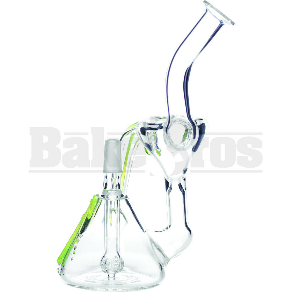 WP SHOWERHEAD PERC CONE BODY RECYCLER 8" SLIME GREEN MALE 14MM