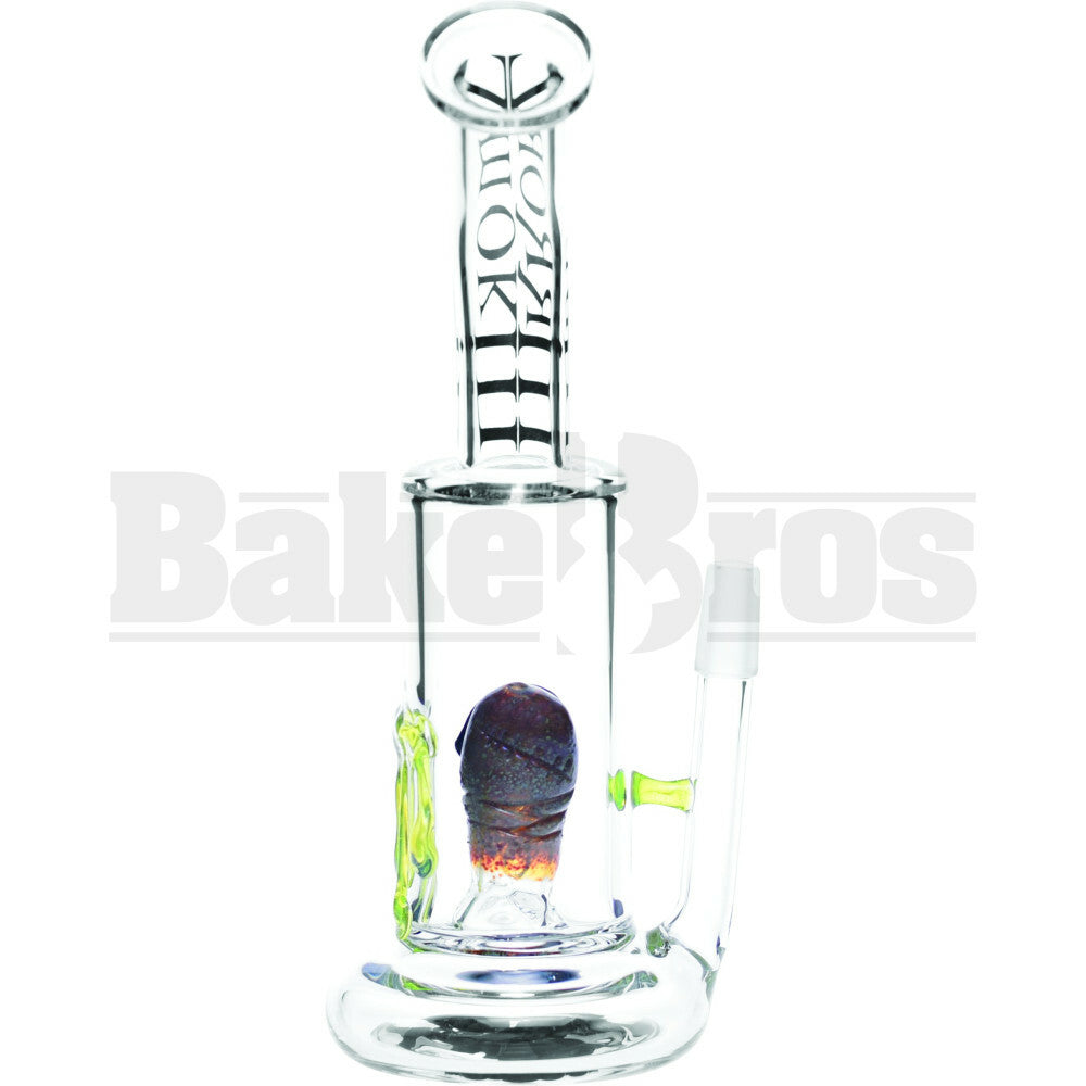 SMOKIN MIRRORZ WP ZOMBIE PERC VAPOR RIG WITH SLIME DRIPS 8" CLEAR MALE 14MM